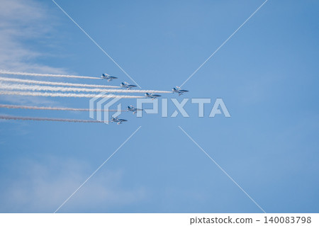 [Hokkaido, Kamifurano] Blue Impulse Flight Commemorating the 71st Anniversary of the Founding of Kamifurano Garrison 140083798