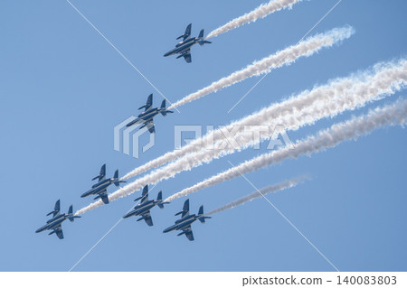 [Hokkaido, Kamifurano] Blue Impulse Flight Commemorating the 71st Anniversary of the Founding of Kamifurano Garrison 140083803