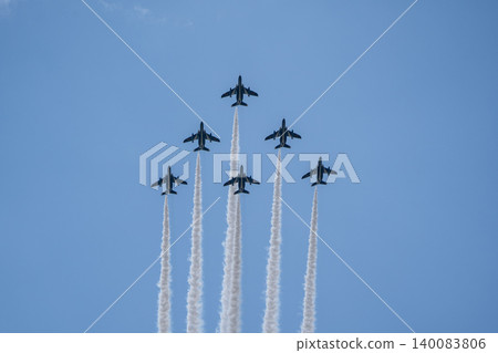 [Hokkaido, Kamifurano] Blue Impulse Flight Commemorating the 71st Anniversary of the Founding of Kamifurano Garrison 140083806