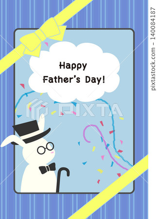 Father's Day Rabbit Message Card Father's Day Rabbit Message Card 140084187
