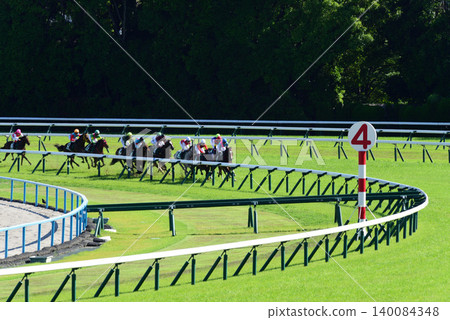 Kyoto Racecourse, turf course, fourth corner Kyoto Racecourse, turf course, fourth corner 140084348