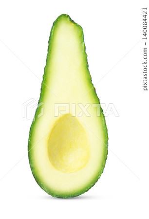 Avocado cut in a half without seed isolate. Avocado cut in a half without seed isolate. 140084421