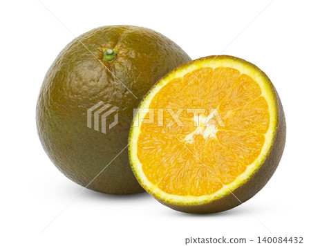 Chocolate navel orange, orange with brown skin. Half of chocolate orange fruit. Chocolate navel orange, orange with brown skin. Half of chocolate orange fruit. 140084432