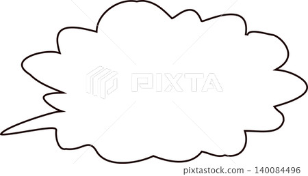 Simple speech bubbles - white speech bubbles drawn with lines 140084496