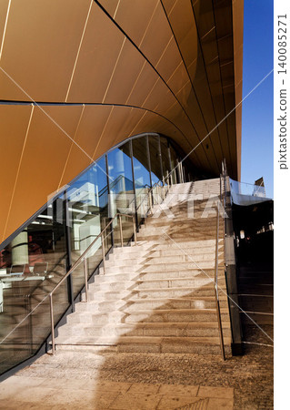 Masarycka MSD Masaryk Station Development office and retail building by Zaha Hadid Architects with golden facade in Prague, Czech Republic. Masarycka MSD Masaryk Station Development office and retail building by Zaha Hadid Architects with golden facade in Prague, Czech Republic. 140085271