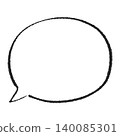 Simple handwritten speech bubble 140085301