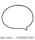 Simple handwritten speech bubble 140085303