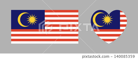 Rectangular, heart Malaysia Flag icon, sticker. Set of Malaysia Flag badge, banner. National symbol. Rectangle, heart Flag of Malaysia button, background. Rectangular, heart Malaysia Flag icon, sticker. Set of Malaysia Flag badge, banner. National symbol. Rectangle, heart Flag of Malaysia button, background. 140085359