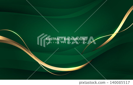 Abstract gold curve luxury on green tone design modern technology futuristic creative vector Abstract gold curve luxury on green tone design modern technology futuristic creative vector 140085517