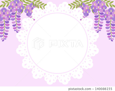 紫藤花和蕾絲背景(橫向) 紫藤花和蕾絲背景(橫向) 140086155