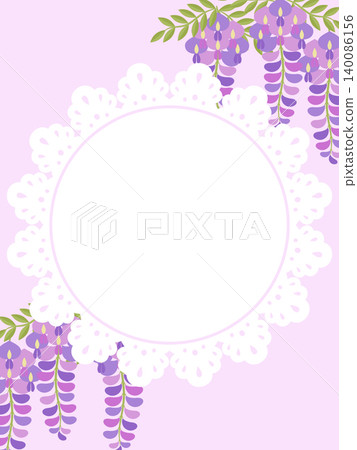 紫藤花和蕾絲背景(豎版) 紫藤花和蕾絲背景(豎版) 140086156