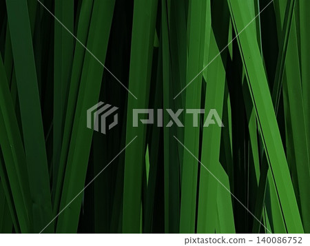 Dark Green Angular Metal Strips Abstract Art Installation Dark Green Angular Metal Strips Abstract Art Installation 140086752