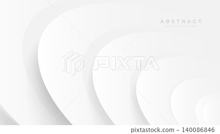 Abstract white grey background with grey curve decoration, minimalist geometric design Abstract white grey background with grey curve decoration, minimalist geometric design 140086846
