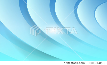 Abstract blue background with white curved stripe decoration, minimalist geometric design Abstract blue background with white curved stripe decoration, minimalist geometric design 140086849