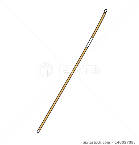 Simple illustration of a naginata (Japanese halberd) Simple illustration of a naginata (Japanese halberd) 140087093