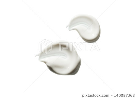 Cosmetic cream swatches on a white background 140087368