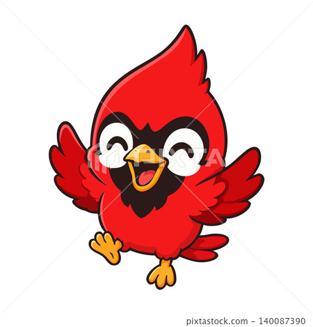 cardinal mascot logo full body design vector 140087390