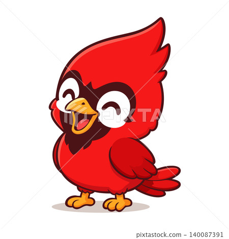 cardinal mascot logo full body design vector cardinal mascot logo full body design vector 140087391