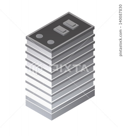 Modern skyscraper standing tall in isometric view Modern skyscraper standing tall in isometric view 140087830