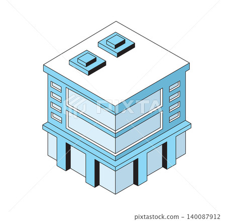 Isometric urban structure building street illustration Isometric urban structure building street illustration 140087912