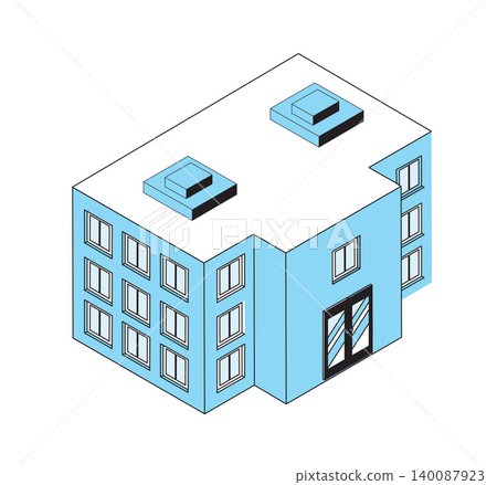 Isometric urban structure building street illustration Isometric urban structure building street illustration 140087923