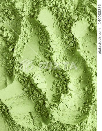 Matcha Green Tea Powder Background Texture. Top View Matcha Green Tea Powder Background Texture. Top View 140088286