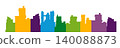 Rainbow city skyline embracing diversity and modern architecture 140088873