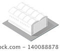 Isometric industrial warehouse building for storage and distribution 140088878