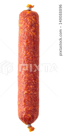 Smoked sausage isolated on white. 140088896