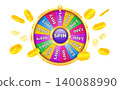 Wheel of Fortune. Spin Game. Casino Daily Bonus 140088990