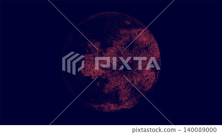 Stippling Illustration of the Strawberry Full Moon in June Stippling Illustration of the Strawberry Full Moon in June 140089000
