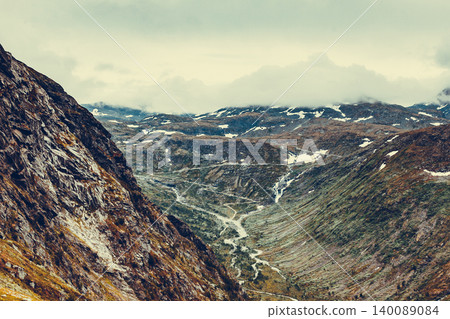 Mountains landscape. Norwegian route Sognefjellet Mountains landscape. Norwegian route Sognefjellet 140089084