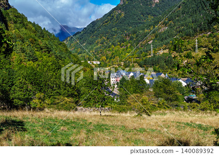 Hiking the Majada de Gabardito trail at Canfranc in Huesca, Spain. Close to the border with France. Hiking the Majada de Gabardito trail at Canfranc in Huesca, Spain. Close to the border with France. 140089392