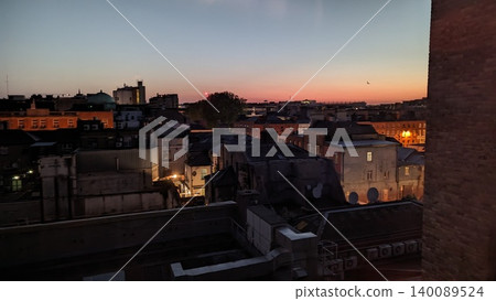 Dublin, Ireland - May 31, 2023: sunset rooftop panorama across central Dublin Dublin, Ireland - May 31, 2023: sunset rooftop panorama across central Dublin 140089524