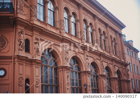 Renaissance-style terracotta facade of the Art Museum Riga Bourse Renaissance-style terracotta facade of the Art Museum Riga Bourse 140090317