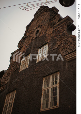 Atmospheric perspective of a historical old town street Atmospheric perspective of a historical old town street 140090383
