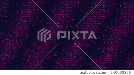 Fragmented Logic - Distorted Binary Stream and Scattered Digital Symbol Distribution Fragmented Logic - Distorted Binary Stream and Scattered Digital Symbol Distribution 140090896