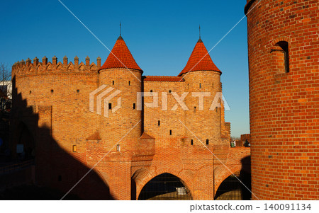 The Barbican in Warsaw Old Town: Historic Red Brick City The Barbican in Warsaw Old Town: Historic Red Brick City 140091134