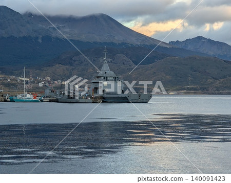 Ushuaia, Tierra del Fuego, Argentina - March 8, 2026: Harbor district and waterfront facilities in Tierra del Fuego Ushuaia, Tierra del Fuego, Argentina - March 8, 2026: Harbor district and waterfront facilities in Tierra del Fuego 140091423