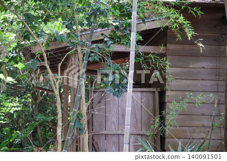 An old wooden house in the forest An old wooden house in the forest 140091501