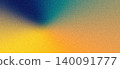 Vibrant grainy background, yellow blue noise texture abstract color gradient banner, poster header cover wallpaper design 140091777