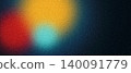 Abstract noise texture yellow blue red grainy color gradient spotlight on dark backdrop, vibrant brochure cover poster header banner background design 140091779