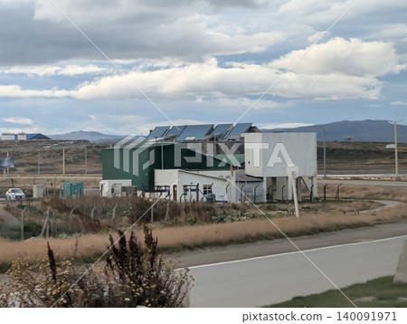 Ushuaia, Tierra del Fuego, Argentina - March 9, 2026: Airport access road near the terminal building Ushuaia, Tierra del Fuego, Argentina - March 9, 2026: Airport access road near the terminal building 140091971