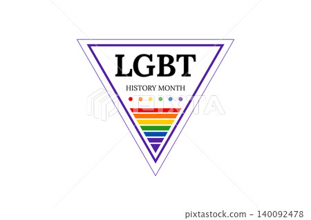 LGBT History Month Triangle Badge Design LGBT History Month Triangle Badge Design 140092478
