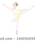 Illustration of a dancer - an image of a ballerina dancing the role of Princess Aurora from the ballet "Sleeping Beauty". 140092694