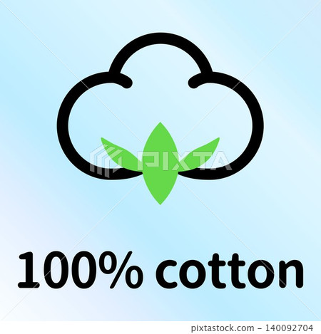 100% Cotton - Natural Cotton Material - Functional Icon Material (English) 100% Cotton - Natural Cotton Material - Functional Icon Material (English) 140092704