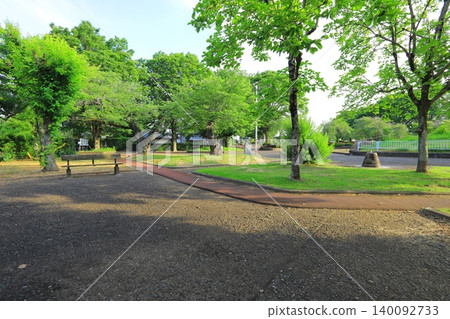 Walking paths installed within the park 140092733