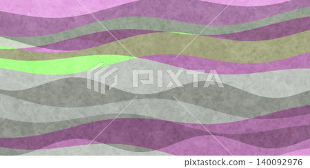抽象波浪背景，帶有紫色和綠色紋理 140092976