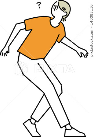 A woman looking backwards A woman looking backwards 140093116