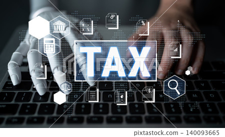 Digital Tax Management Concept with Robotic Hand and Human Hand Collaborating on Keyboard for Taxation Process in Modern Technology Environment Fluxor Digital Tax Management Concept with Robotic Hand and Human Hand Collaborating on Keyboard for Taxation Process in Modern Technology Environment Fluxor 140093665